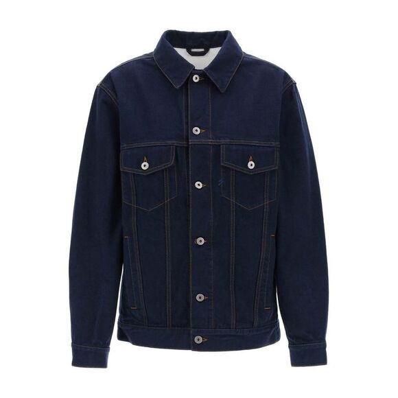 BURBERRY Cotton Denim Jacket Women BLUE Coats & Jackets